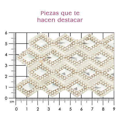 Hoja de cristal rombo 7x12 cristal (20x40) P139HC