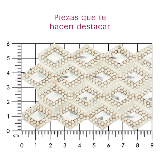 Hoja de cristal rombo 7x12 cristal (20x40) P139HC