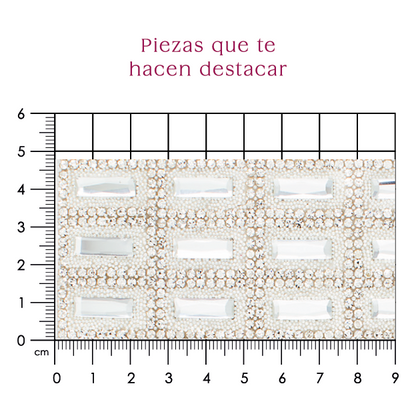 Hoja de cristal rectangular 5x15 cristal (24x40) P143HC