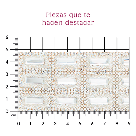 Hoja de cristal rectangular 5x15 cristal (24x40) P143HC