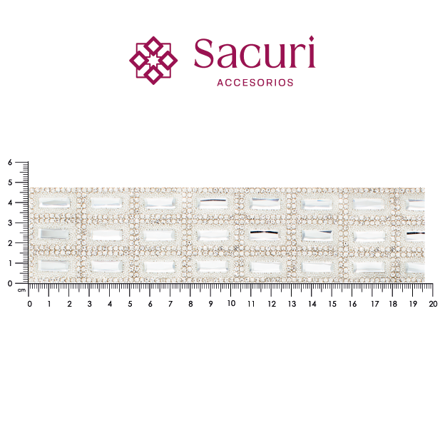 Hoja de cristal rectangular 5x15 cristal (24x40) P143HC