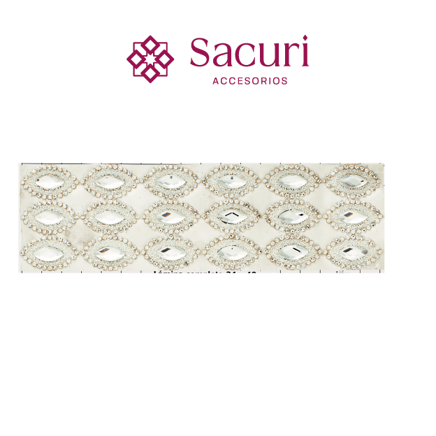 Hoja de cristal almendra 7x15 cristal (23x38) P144HC