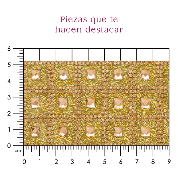Hoja de cristal cuadro 5 mm golden (23x38) P145HC