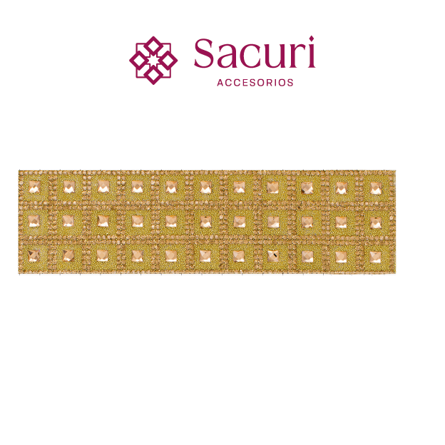 Hoja de cristal cuadro 5 mm golden (23x38) P145HC