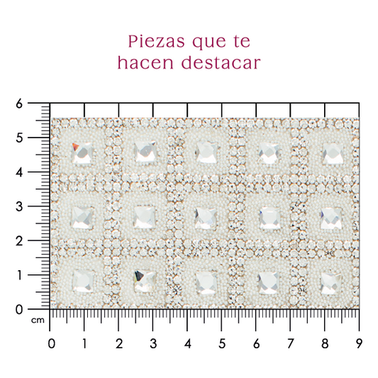 Hoja de cristal cuadro 5 mm cristal (23x38) P146HC