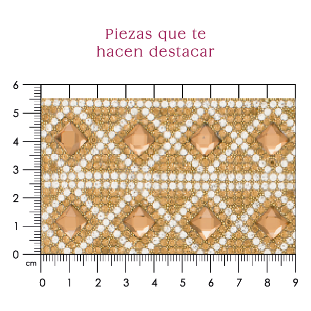 Hoja de cristal cuadro 8 mm golden (23x38) P147HC