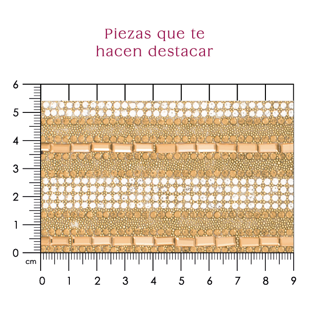 Hoja de cristal rectangular 3x7 golden (23x38) P148HC