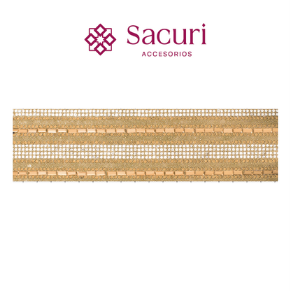 Hoja de cristal rectangular 3x7 golden (23x38) P148HC