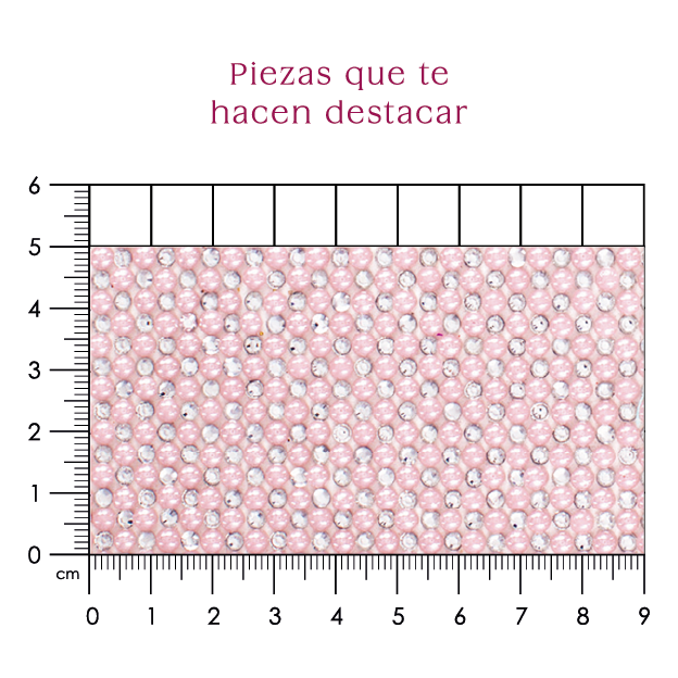 Acrílico 3 mm con ceramica 4 mm rosa palo (24x40) P154HC