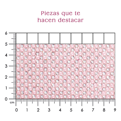 Acrílico 3 mm con ceramica 4 mm rosa palo (24x40) P154HC