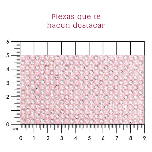 Acrílico 3 mm con ceramica 4 mm rosa palo (24x40) P154HC