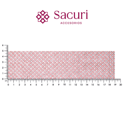 Acrílico 3 mm con ceramica 4 mm rosa (24x40) P155HC