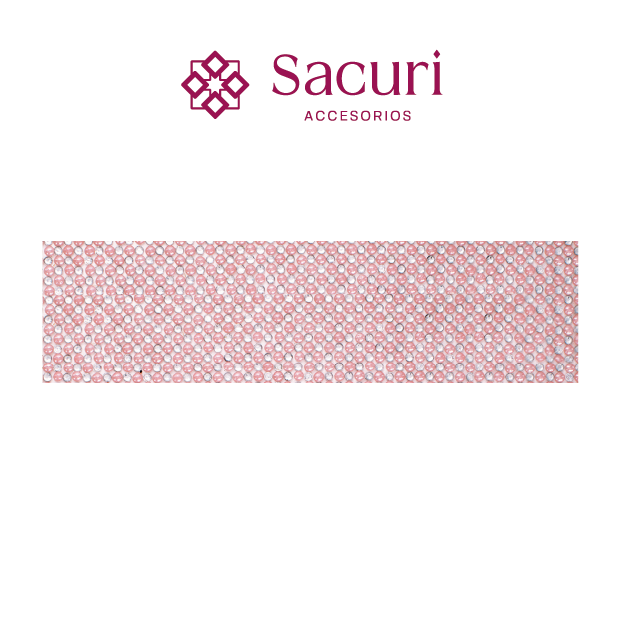 Acrílico 3 mm con ceramica 4 mm rosa (24x40) P155HC