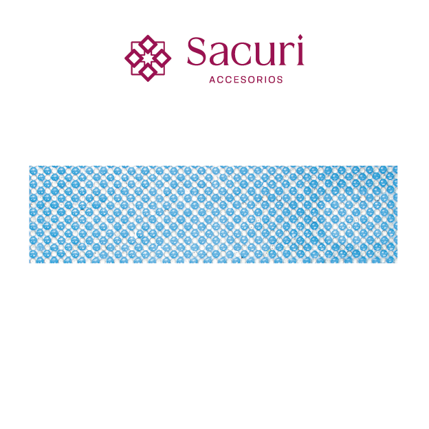 Acrílico 3 mm con cerámica 4 mm azul (24x40) P156HC