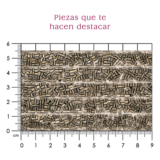 Hoja tubo chaquira 2 mm acerina (24x40) P158HC
