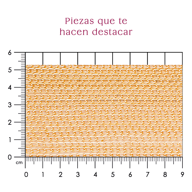 Hoja cadena 2.5x5 dorada (24x40) P166HC