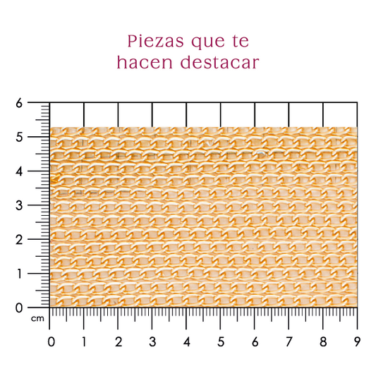 Hoja cadena 3x6 dorada (24x40) P168HC