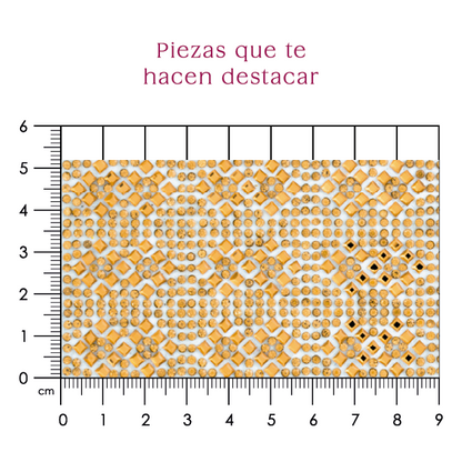 Hoja de cristal cuadro 2 mm golden (24x40) P177HC