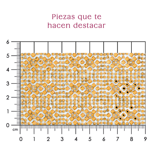 Hoja de cristal cuadro 2 mm golden (24x40) P177HC