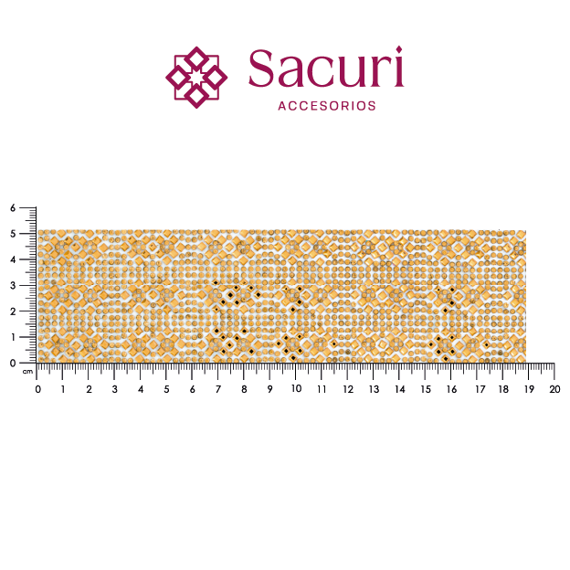 Hoja de cristal cuadro 2 mm golden (24x40) P177HC