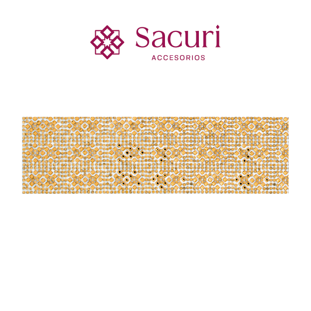 Hoja de cristal cuadro 2 mm golden (24x40) P177HC