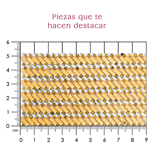 Hoja de cristal RECT 3x7 golden (24x40) P178HC