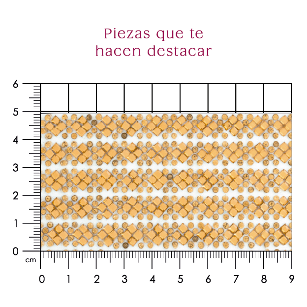 Hoja de cristal cuadro 2 mm golden (24x40) P179HC