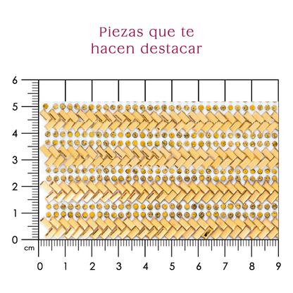 Hoja de cristal rectangulo 2x4 golden (24x40) P181HC