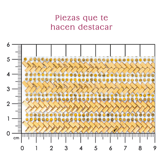 Hoja de cristal rectangulo 2x4 golden (24x40) P181HC