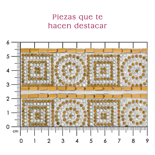 Hoja de cristal rectangulo 3x7 golden (24x40) P182HC