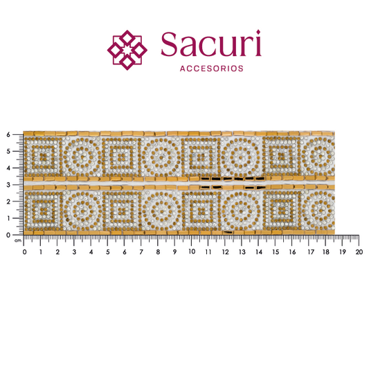 Hoja de cristal rectangulo 3x7 golden (24x40) P182HC