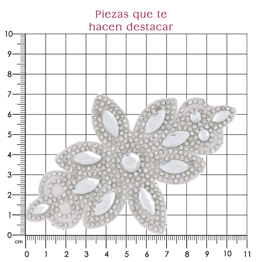Hoja flor cristal (24x40) P183HC