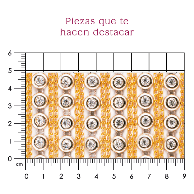 Hoja de cristal + cadena 9 mm (24x40) P185HC