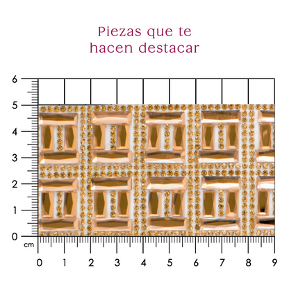 Hoja de cristal rectangulo 9x4 golden  (24x40) P189HC