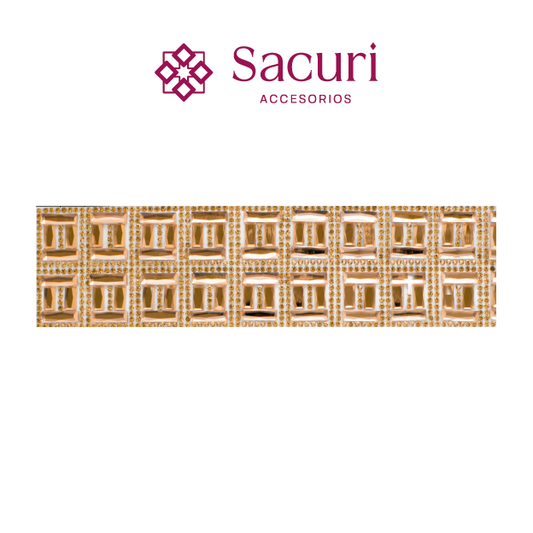 Hoja de cristal rectangulo 9x4 golden  (24x40) P189HC