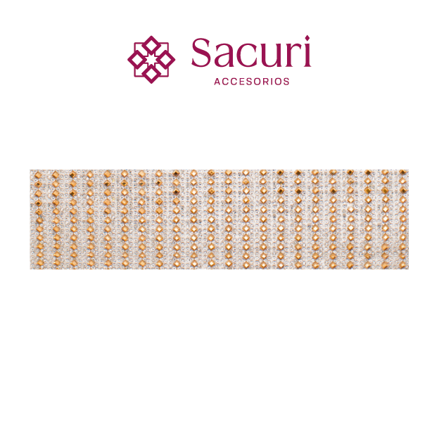 Hoja de cristal rombo 2 mm golden + cristal (24x40) P190HC