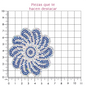 Hoja flor cristal azul rey (24x40) P191HC