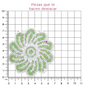 Hoja flor cristal verde (24x40) P192HC