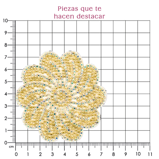 Hoja flor cristal citrina (24x40) P195HC