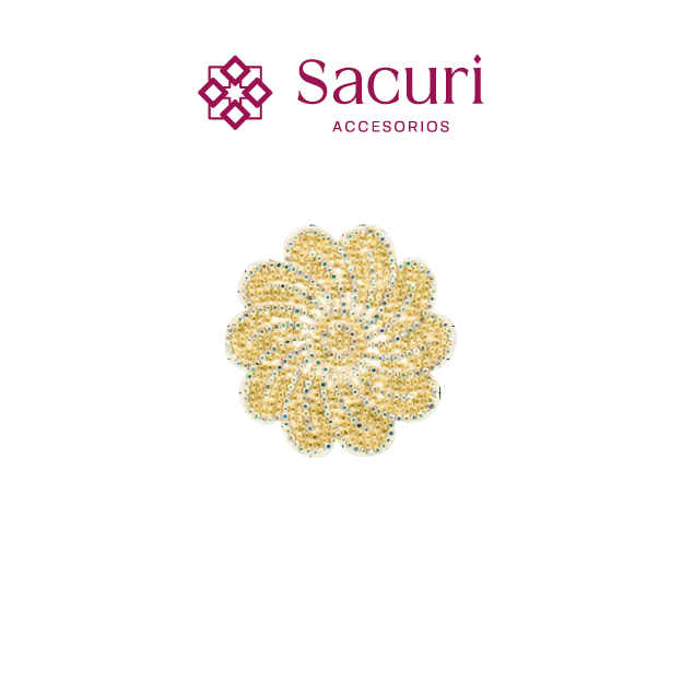 Hoja flor cristal citrina (24x40) P195HC