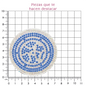 Hoja circulo ceramica azul rey(24x40) P198HC