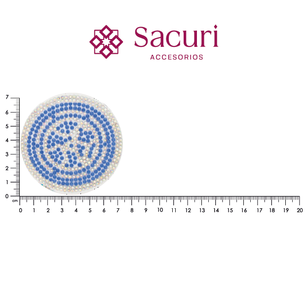 Hoja circulo ceramica azul rey(24x40) P198HC