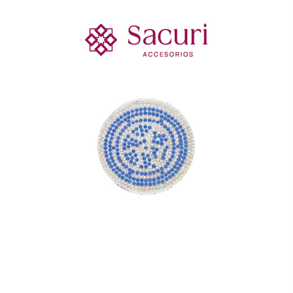 Hoja circulo ceramica azul rey(24x40) P198HC