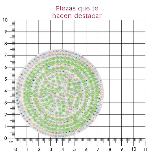 Hoja circulo ceramica verde (24x40) P199HC