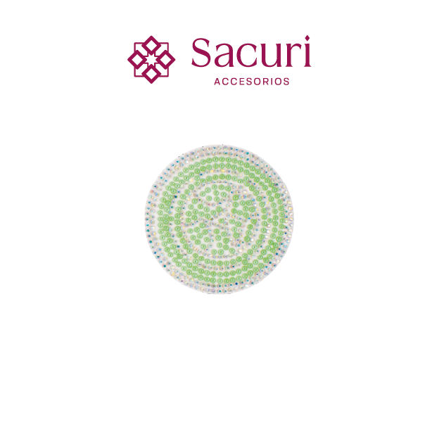 Hoja circulo ceramica verde (24x40) P199HC