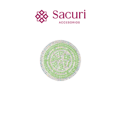 Hoja circulo ceramica verde (24x40) P199HC