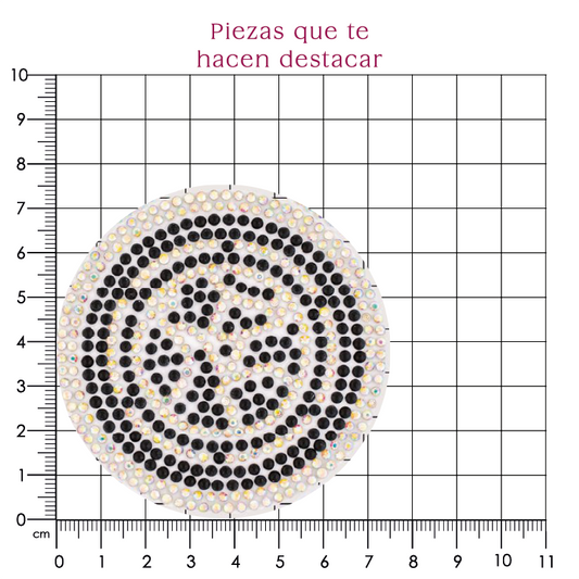 Hoja circulo ceramica negro(24x40) P200HC