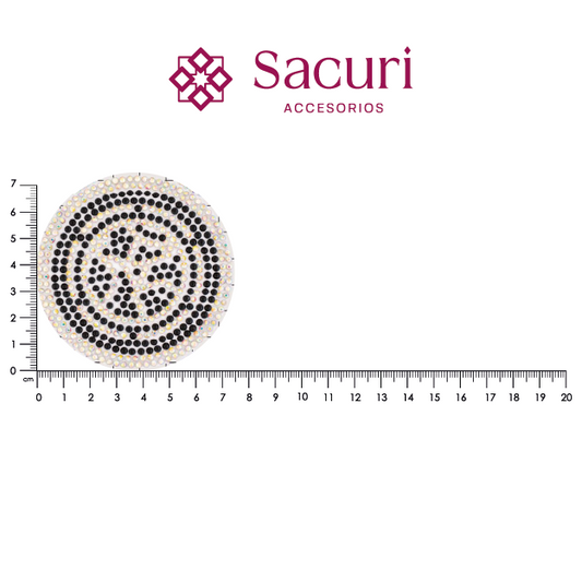 Hoja circulo ceramica negro(24x40) P200HC
