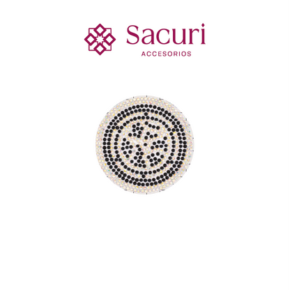 Hoja circulo ceramica negro(24x40) P200HC