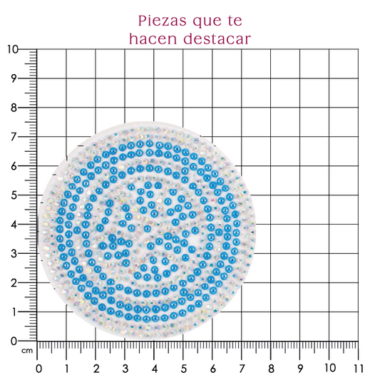 Hoja circulo ceramica azul indigo (24x40) P202HC